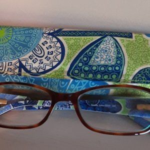 Vera Bradley frame... Doodle Daisy.  blues and greens.